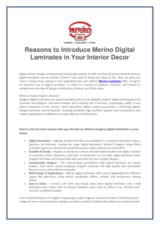 Reasons to Introduce Merino Digital Laminates in Your Interior Decor (1)