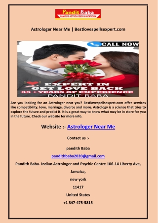 Astrologer Near Me  Bestlovespellsexpert.com