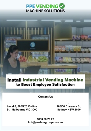 Install Industrial Vending Machine to Boost Employee Satisfaction