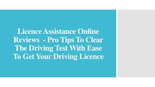 Licence Assistance Online -Tips Clear Driving Test With Ease Get Driving Licence