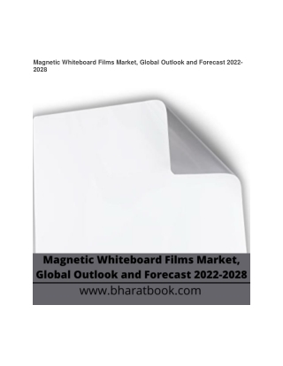 Magnetic Whiteboard Films Market, Global Outlook and Forecast 2022 - 2028.