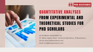 Phd Quantitative research data UK & USA - PhD Assistance