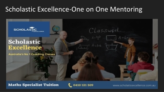 Scholastic Excellence-One on One Mentoring
