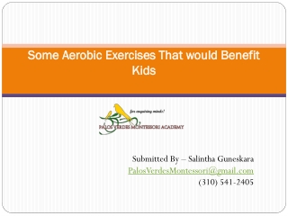 Some Aerobic Exercises That would Benefit Kids