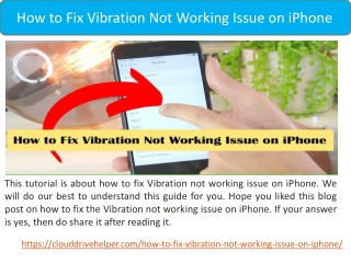 How to Fix Vibration Not Working Issue on iPhone  - Call 1-800–385–7116