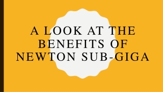 A Look At The Benefits Of newton sub-giga