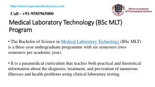B.Sc - MLT