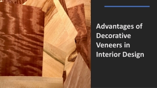 Advantages of Decorative Veneers in Interior Design