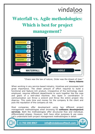 Waterfall vs Agile methodologies: Which is best for project management?