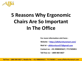 5 Reasons Why Ergonomic Chairs Are So Important In The Office