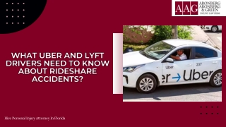 What Uber And Lyft Drivers Need To Know About Rideshare Accidents