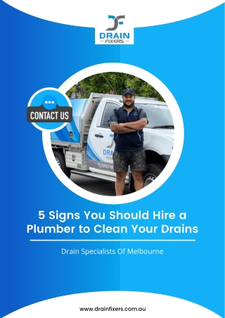 5 Signs You Should Hire a Plumber to Clean Your Drains