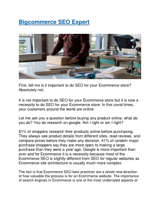 Bigcommerce SEO Expert