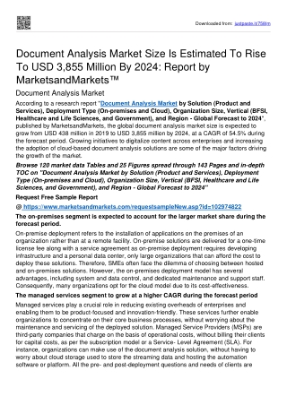 Document Analysis Market Size Is Estimated To Rise To USD 3855 million By 2024