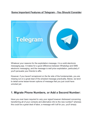 PPT - Some Important Features Of Telegram - You Should Consider ...