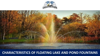 Characteristics of Floating Lake and Pond Fountains