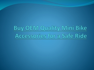 Mini Bike Accessories