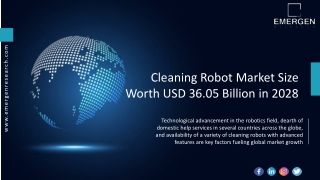 Cleaning Robot Market Size, Share, Industry Analysis, Growth, Trends 2028