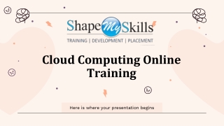 Cloud Computing Online Training