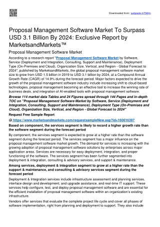 Proposal Management Software Market To Achieve A High CAGR Of 14.9% by 2024