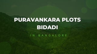 Puravankara Plots Bidadi In Bangalore | Brochure