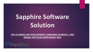 Mobile App Development -Brazil - Sapphire