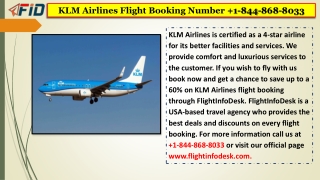 KLM Airlines Flight Booking