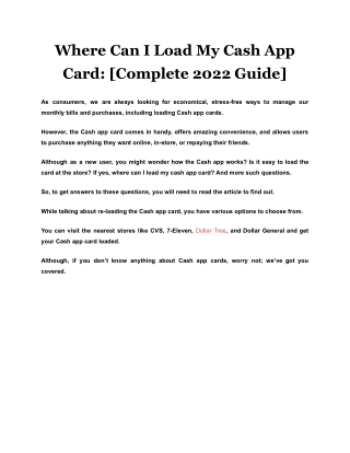 Where Can I Load My Cash App Card: [Complete 2022 Guide]