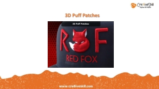 Custom 3d Puff Patches Service By Cre8iveSkill