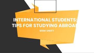 International Students: Tips for Studying Abroad