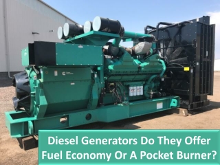 Some benefits of Diesel generators
