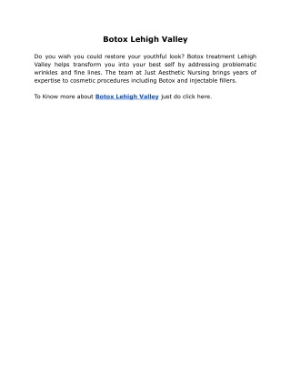 Botox Lehigh Valley