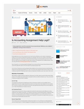 Is Accounting Assignment Help Legit