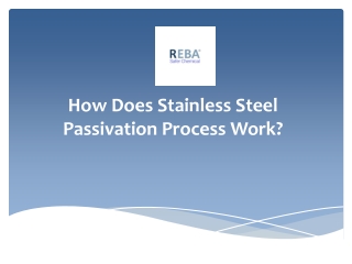Stainless Steel Passivation Process