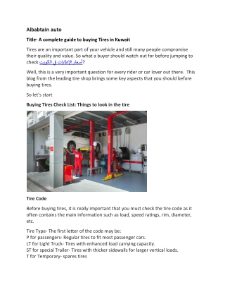 A complete guide to buying Tires in Kuwait
