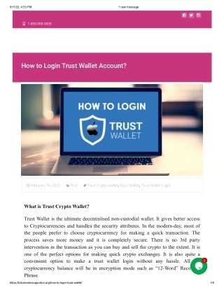 How to Login Trust Wallet Account?