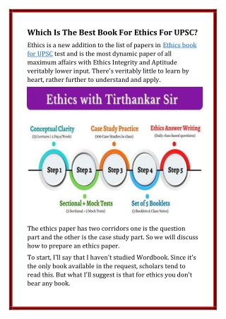 Which Is The Best Book For Ethics For UPSC?