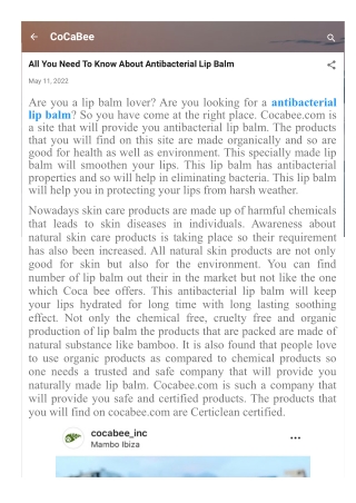 All You Need To Know About Antibacterial Lip Balm