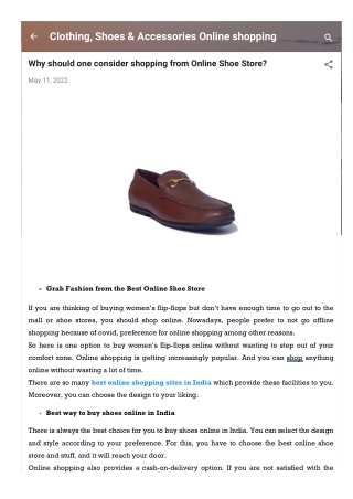 Why should one consider shopping from Online Shoe Store