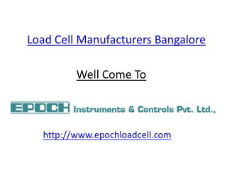 Load cell Manufacturers in Bangalore