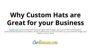 Why Custom Hats are Great for your Business