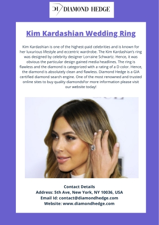 Kim Kardashian Wedding Ring