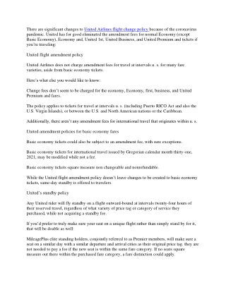 United Airlines flight change policy (1)