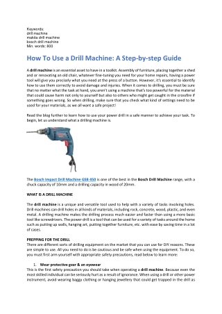 How To Use a Drill Machine: A Step-by-step Guide