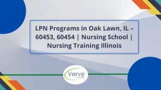 LPN Programs in Oak Lawn, IL – 60453, 60454  Nursing School  Nursing Training Illinois