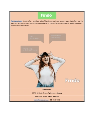 Fast Cash Loans | Fundo.com.au