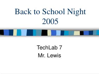 Back to School Night 2005