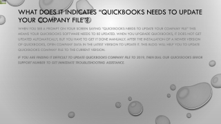 How to rectify QuickBooks Needs To Update Your Company File issue