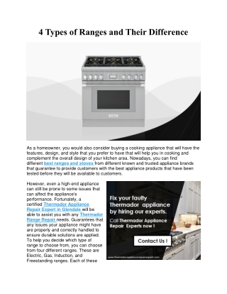 4 Types of Ranges and Their Difference