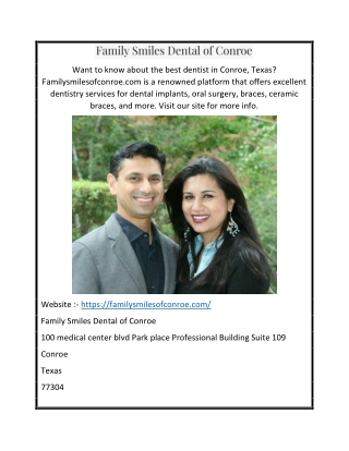 oral surgeon conroe tx  Familysmilesofconroe.com